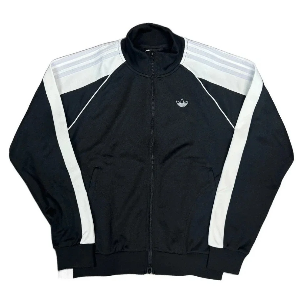 Brand New Mens Adidas Tyshawn Track Jacket Black/White/Grey JX5459 NWT Skate